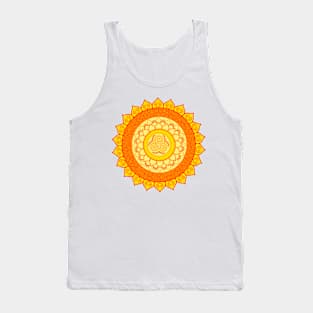 Sun sea spirals mandala orange Tank Top